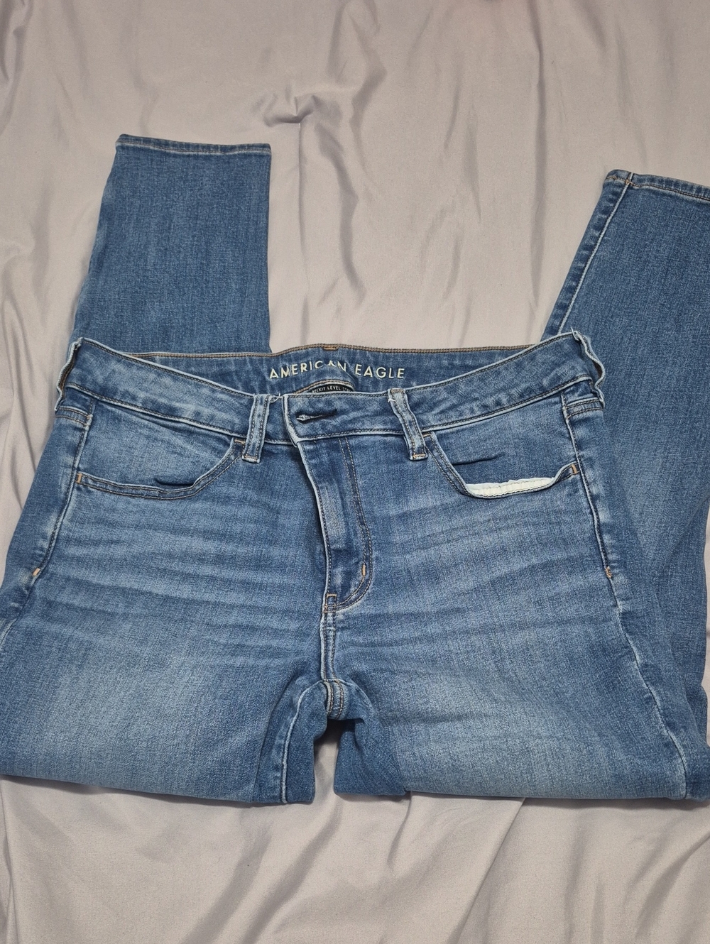 American Eagle Outfitters Light Blue Skinny Jeans Size 12 Short